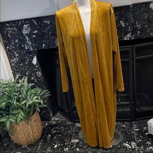 Elegant Mustard Long Sleeve cardigan